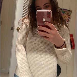Cute comfy knitted cream sweater